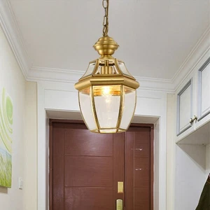 Bar Lamp Copper Pendant Light Hotel Gold Ceiling Lights Gold Chandelier Lighting - Picture 1 of 10