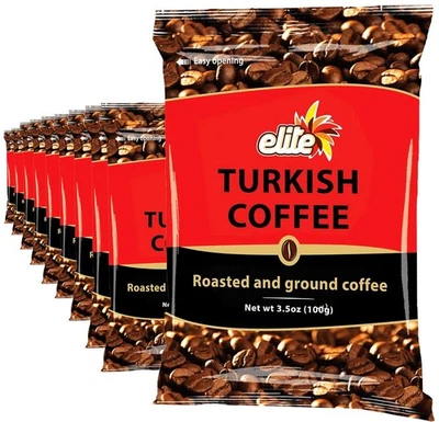 Bolsa de café tostado molido turco Elite, 3.5000 onzas (paquete de 10)  Foto 1 de 4