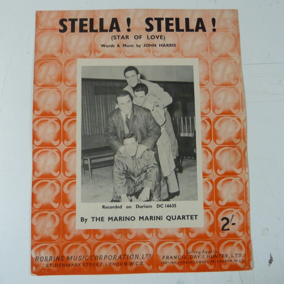 song sheet STELLA ! STELLA ! The Marino Marini Quartet 1958 - Image 1 of 1
