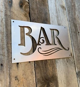 BAR WANDSCHILD PLAKETTE STAHL HOME PUB RESTAURANT HOTEL DEKOR KUNST PARTY GESCHENK - Bild 1 von 4