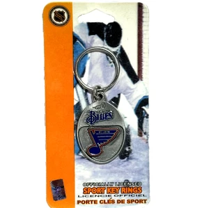 New Old Stock Vintage NHL St. Louis Blues hockey metal keyring keychain - Picture 1 of 2