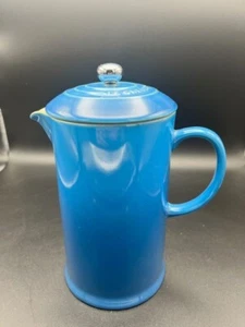 LE CREUSET STONEWARE MARSEILES BLUE French Coffee Press - Picture 1 of 8