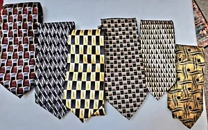 Silk Neck Ties- Keith Daniel's, J.Ferrar, Mosaic, Antonia, G. Beene - Picture 1 of 7