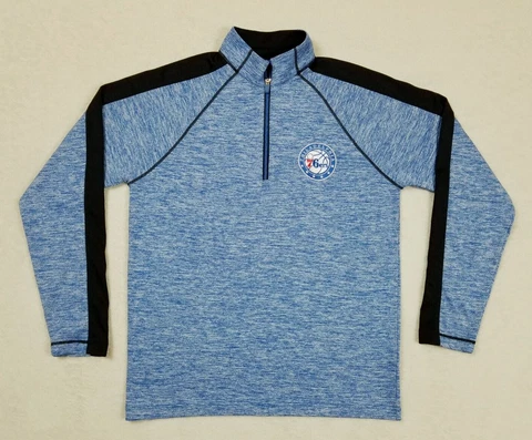Philadelphia 76ers 1/4 Zip Pullover Jacket - Antigua - Size Medium Cover