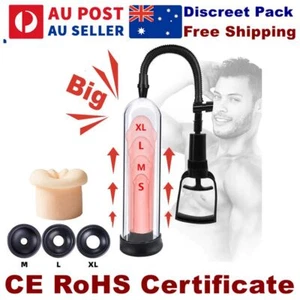 Penis Pump Vacuum Enhancer Extender Power Up Cock Enlarger Stretcher men adult - Picture 1 of 18