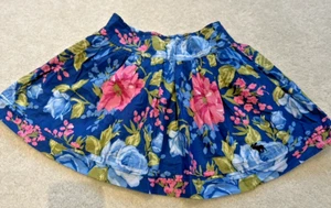 Abercrombie Kids Floral Boho 90's Skirt Royal Blue Pink size Medium - Picture 1 of 2