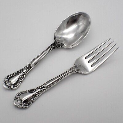 Chantilly Baby Set Spoon Fork Birks Sterling Silver No Mono • 141.07$