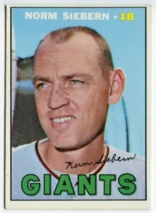 1967 Topps #299 Norm Siebern San Francisco Giants - Foto 1 di 2