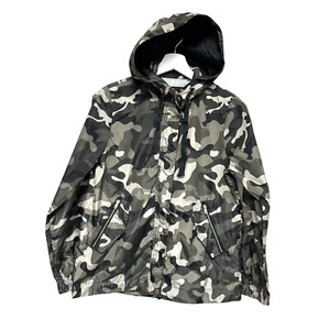Ci Sono Woodland Camouflage Green Windbreaker Hoodie Jacke Gr. S Outdoor Casua - Bild 1 von 11