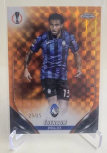 2023-24 TOPPS CHROME SAPPHIRE UEFA EDERSON ORANGE #101 Ser #25/25 ATALANTA - Picture 1 of 2