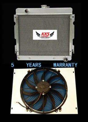 Cubierta de radiador de 3 filas 16" ajuste ventilador 70 71 72 Dodge Dart Plymouth Duster Valiant V8 Foto 1 de 4