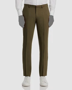 Pantalone tuta Hugo Boss uomo verde Hesten tinta unita extra slim fit taglia 34R - Foto 1 di 3