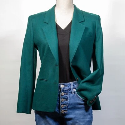 Chaqueta Blazer Pendleton De Colección Mujer Pequeña Talla 6 100% Lana Virgen Pura Hecha en EE. UU. Foto 1 de 4