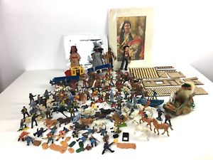 Vintage Cowboys Indian Wild West Figurine Bundle Joblot Deetail Timpo Toys