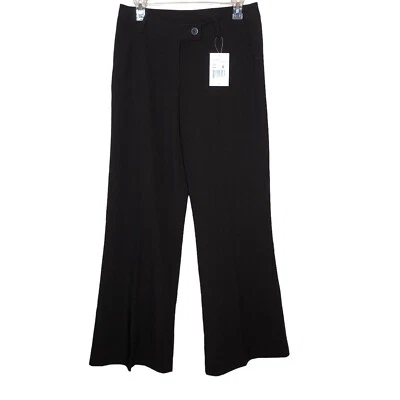 Calça CAbi Wide Leg tamanho 6 marrom chocolate neutra minimalista nova com etiquetas - Imagem 1 de 4
