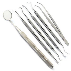 7 Stück Dental Spiegel Odontoskop Zahnschaber Zahnsteinbelag Entferner Hygiene Werkzeuge - Bild 1 von 10