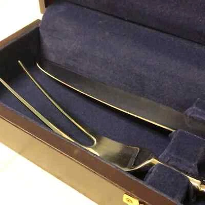 ERIN Hampton Silversmiths из нержавеющей стали резьба набор вилка + нож в коробке благодарения - Изображение 1 из 4