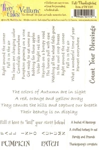 TINY TALES - PEGATINAS DE PERGAMINO - OTOÑO, ACCIÓN DE GRACIAS - 17,5cm x 12cm - Imagen 1 de 1