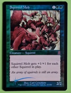 MTG, Eichhörnchenmob, FOLIE, Odyssee, grün seltene FOLIE - Bild 1 von 2