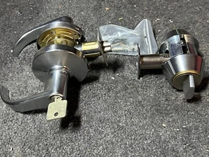 Marks Medeco Set Entry Lever Lockset, and deadbolt Commercial Grade W-3 Keyway - Picture 1 of 9