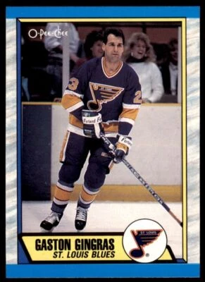 1989-90 O-Pee-Chee Gaston Gingras . St. Louis Blues #270 - Image 1 of 2