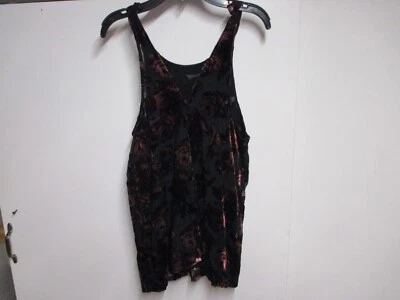 BB DAKOTA WOMENS SLEEVELESS BURNOUT HALTER TOP (XS) BURGUNDY VELVET VERY CUTE! - Image 1 of 3