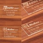 Premium Plexiglas® Credit Card Format Business Cards with Their Text and Logo