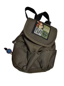 Mini Winnie the Pooh Tigger backpack, Green with patch and Buds dangle - Picture 1 of 2