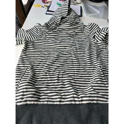 Bke women’s cowl neck striped hoodie size L - Image 1 of 4