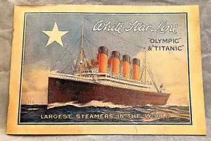 Folleto Titanic Vintage 1912 White Star Line Fotos Barco Desastre Antiguo - Imagen 1 de 19