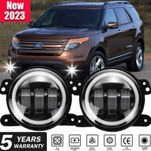 2pcs LED Fog Light Lamp For Ford Explorer 2011-2015 With LED Bulbs Clear Lens - Picture 1 of 11