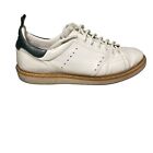 Golden Goose Mens Leather Green Patch Low Top Sneakers White Size Usa 9 / 42Eu