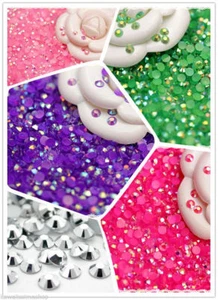 2g ca 330pz Strass in resina opachi cangianti AB - COLORI A SCELTA!! - 3mm - Picture 1 of 18