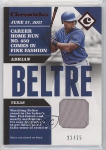 2017 Panini Chronicles Swatches Red /25 Adrian Beltre #CS-AB