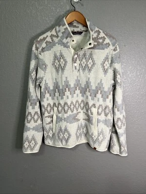 Alpine Design  Mens Geometric Sweatshirt Sz S 1/4 Snap Fleece Outdoor Hiking - Image 1 of 4