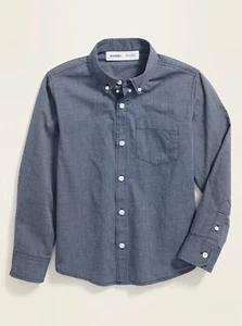 Old Navy Kid Boys Built-In Flex Classic Poplin Button Down Dress Shirt Size XS - Picture 1 of 1