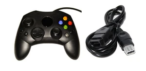 Black Xbox Original Controller Bundle Controller And Extension Cable By Mars 5Z - Picture 1 of 3