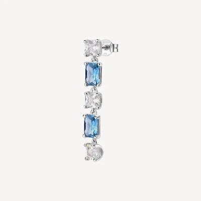 ORECCHINO SINGOLO CON ZIRCONI IN ARGENTO 925 BROSWAY FANCY FFB17 FREEDOM BLU - Immagine 1 di 4