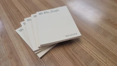 We the people. Made In The USA note pads. 5.5 x 4.25 50 sheets each pad. 5 pads. - Image 1 of 4
