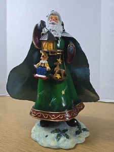 Holiday Elegance MSI Irving Enamel Brass Christmas Santa Claus Painted - Picture 1 of 15