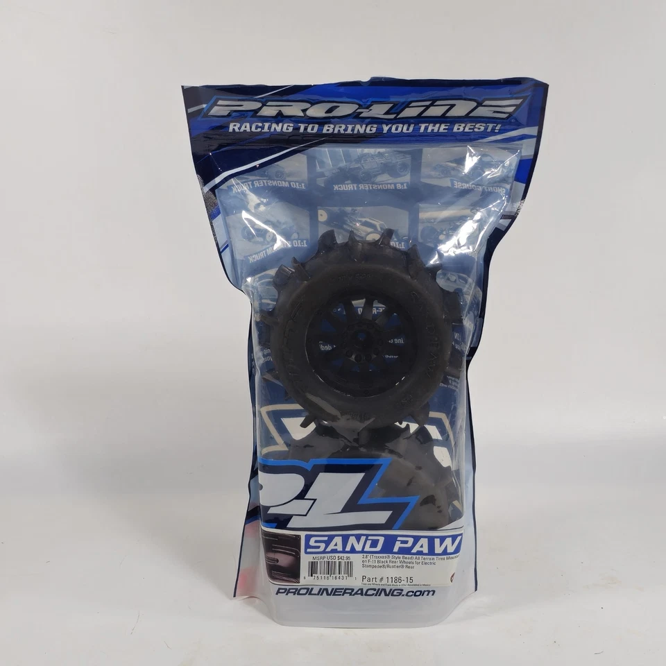 2 Proline Sand Paw 2.8 Paddle REAR 1186-15 Tires Wheels for Traxxas - Image 1 of 4