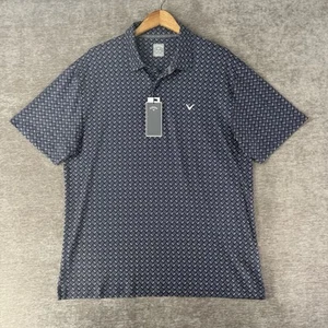 Callaway Opti-Dri Polo Shirt Allover Print Golf Clubs Men’s Size XL $80 NWT - Picture 1 of 6