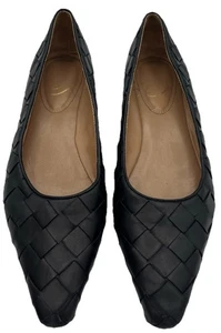 Sam Edelman schwarze geflochtene Leder-Flats "Joy" Größe 10  - Bild 1 von 9