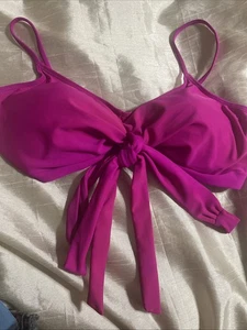 Markenlos Bikini Oberteil Farbe Rosa Verstellbarer Träger & Spaghettiträger/Neckholder Träger Gr. L - Bild 1 von 4
