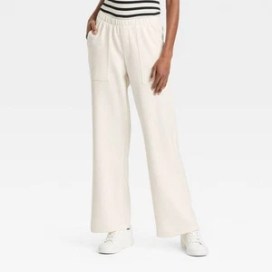 Women's Mid-Rise Sandwash Pull-On Knit Leisure Utility Pants - A New Day - Picture 1 of 3