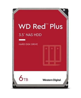 WD Red Plus 6TB NAS 3.5" Internal Hard Drive - 5400 RPM Class, SATA 6 Gb/s, CMR, - Image 1 of 4