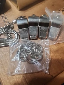 Hero’s Pride 4 Nickel Whistles with 2 Chains - Picture 1 of 6