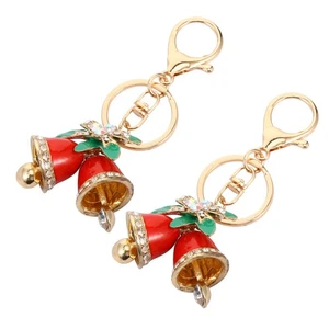 2 Pcs Christmas Keychain Lovers Bag Hanging Decoration Simulation - Imagen 1 de 12