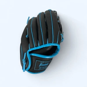 Guante de béisbol juvenil Franklin Inferno 24950-9" cuero negro azul derecho - Imagen 1 de 3