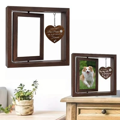 Dog Memorial Display Double-Sided Picture Frame Convenient Photo Display - Image 1 of 4